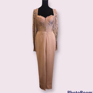 Long sleeve lace jumpsuit